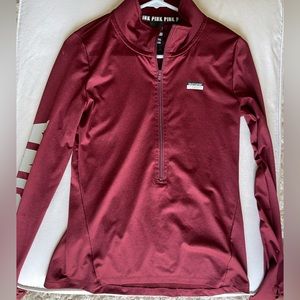 cute victoria’s secret pink maroon quarter zip!